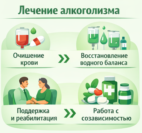лечение алкоголизма в Дюртюлях этапы